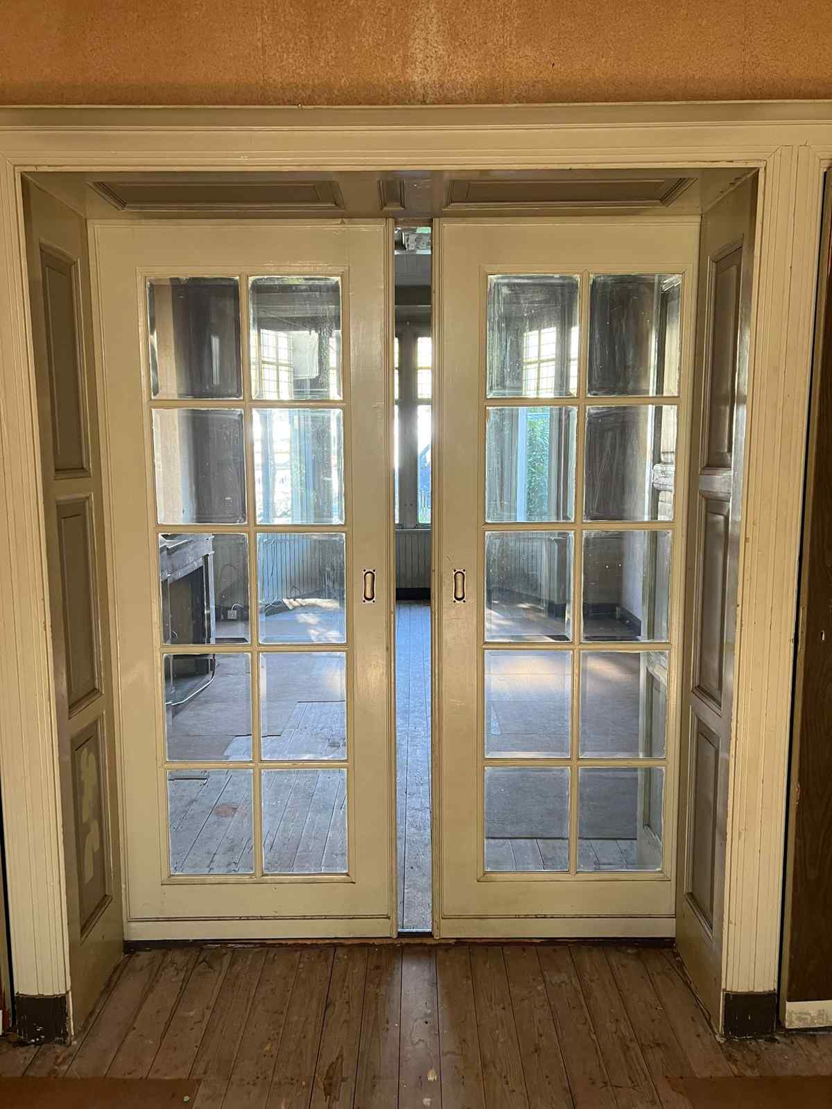 Ensuite deuren set met blank glas