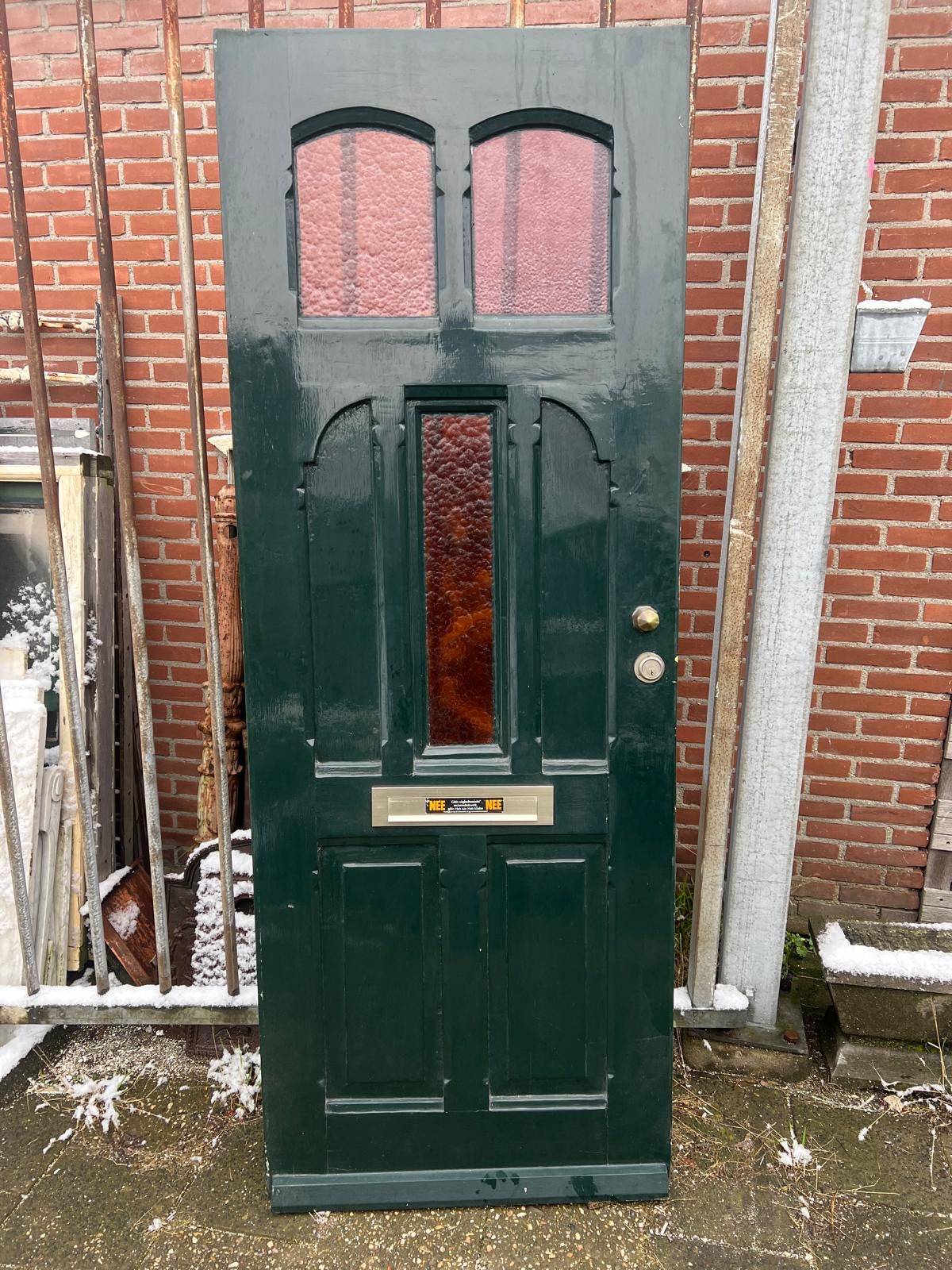 Oude voordeur — Oude voordeur met glas